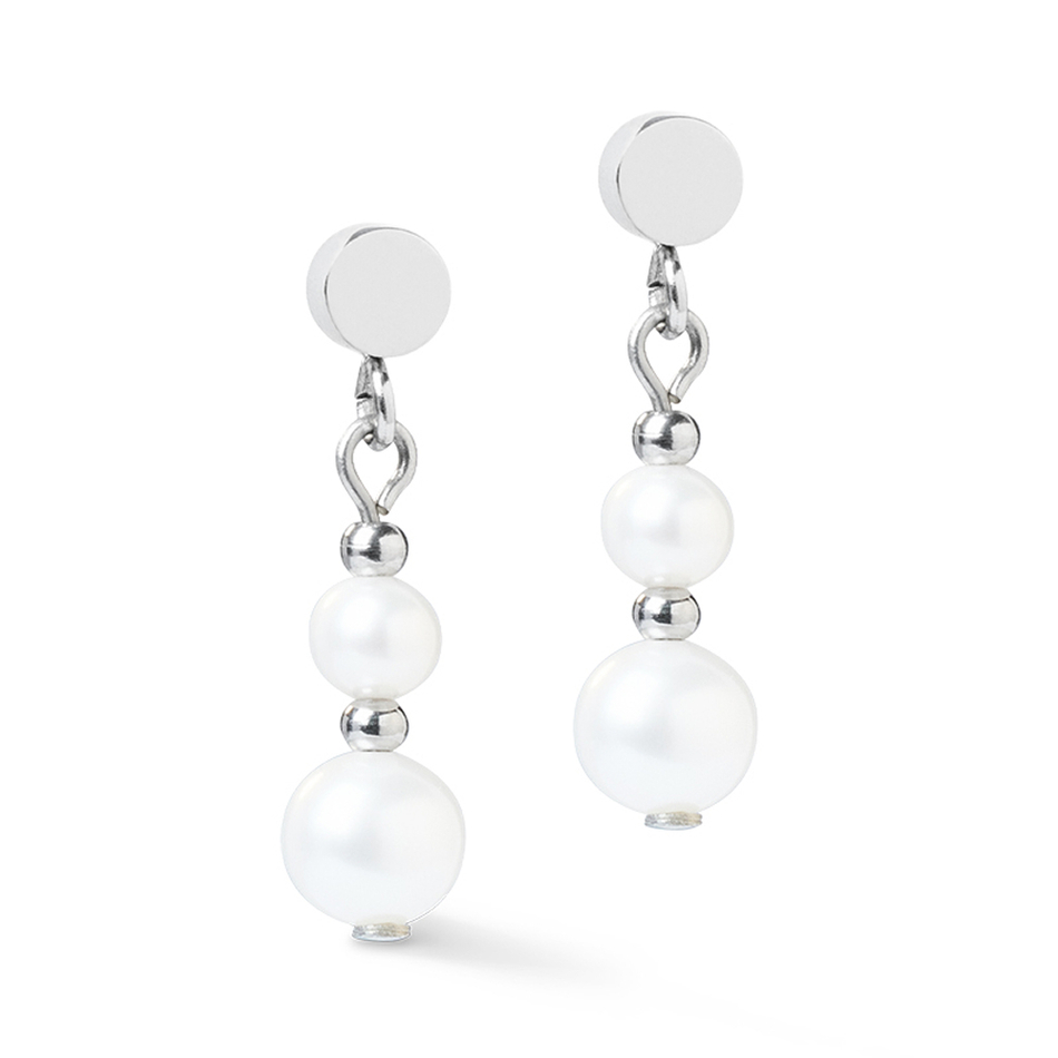 Серьги Coeur de Lion White-Silver 1137/21-1417