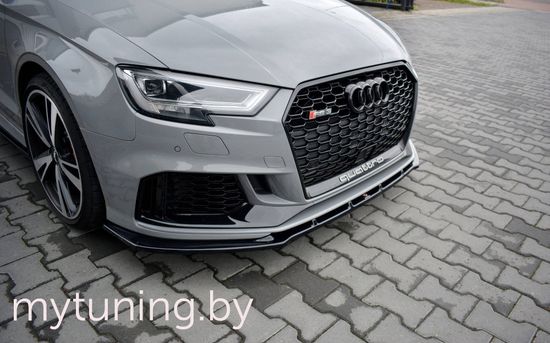 Сплиттер бампера переднего для AUDI RS3 8V Sedan (17-...)