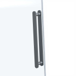 Душевой уголок Комо Софт (Como Soft) Vincea VSR-1CS1011CLGM, 1100*1000, вороненая сталь, стекло прозрачное