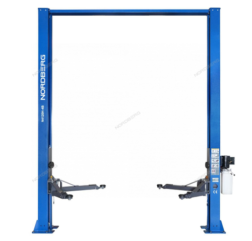 Подъемник двухстоечный 4 т, верхняя синхронизация, H=3,6 м, 220 В, синий NORDBERG N4120H-4B_3+2_220