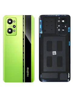 Задняя крышка для Realme GT NEO 2 зеленая (Green) со стеклом камеры