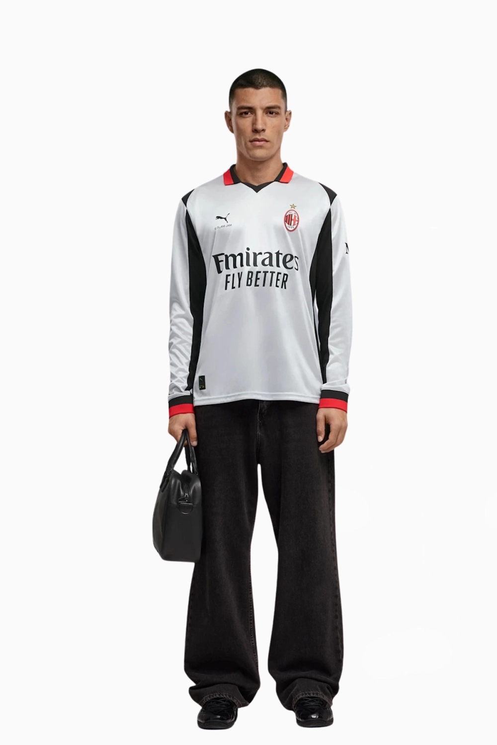 Футболка с длинными рукавами Puma AC Milan x Slam Jam 25/26 - серый