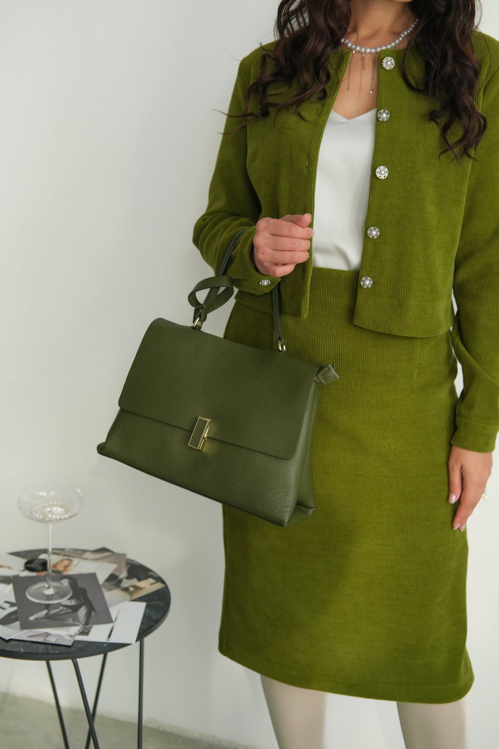 Кардиган из трикотажного вельвета