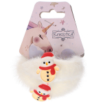 Резинки для волос детские 2шт «КАРОЛИНА - Снеговик», цвет как на фото, 4.5*5см