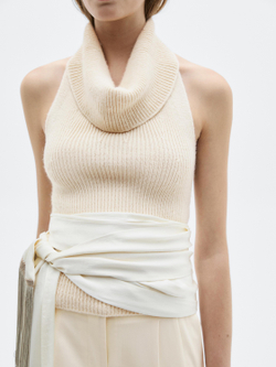 Massimo Dutti Топ из смесовой шерсти - Limited Edition, натуральный