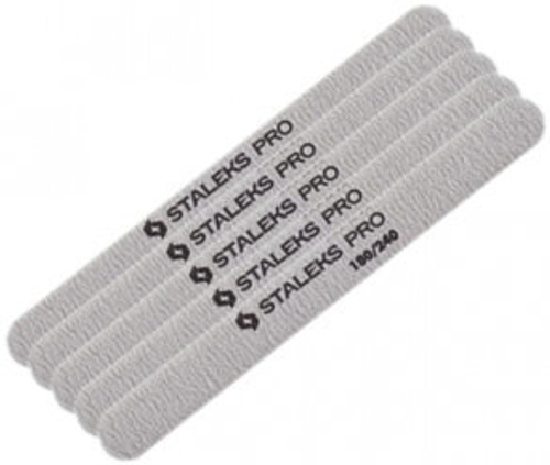 Staleks Пилки прямые минеральные для ногтей SMART 180/240 грит, 5 шт.