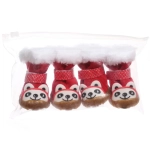 Ботинки зимние для животных «МОДНЫЙ БРО», на липучке, цвет красный, размер 4, 5,5см