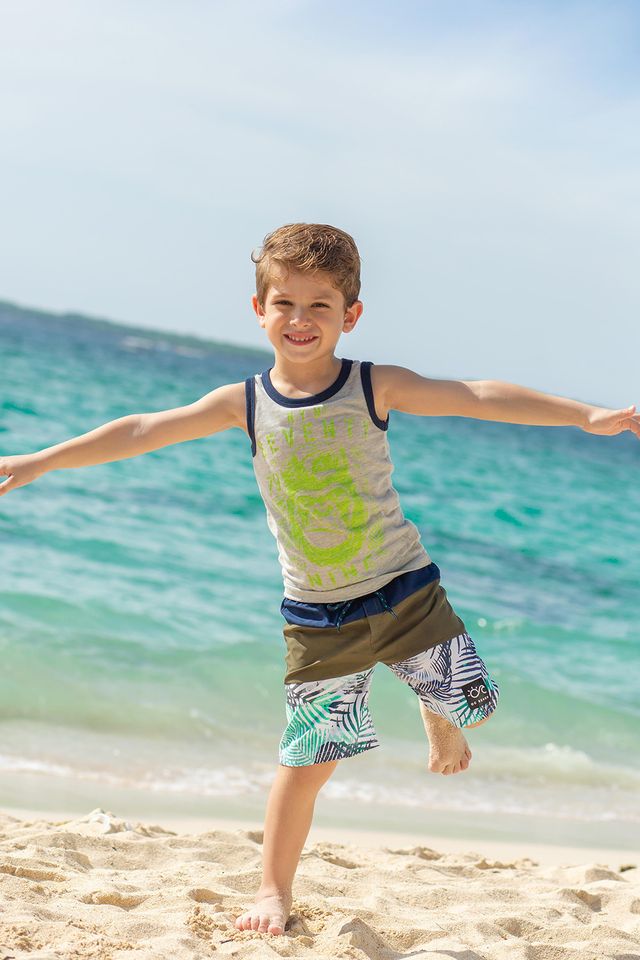 Плавательные шорты для мальчиков, с ярким контрастным принтом