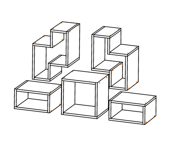Смарт-1 (bts) Полка (Секция универсальная) крафт