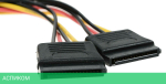 Кабель SATA Cablexpert CC-SATA-PSY P15см, molex 4pin/2x sata15pin, на 2 устр., пакет