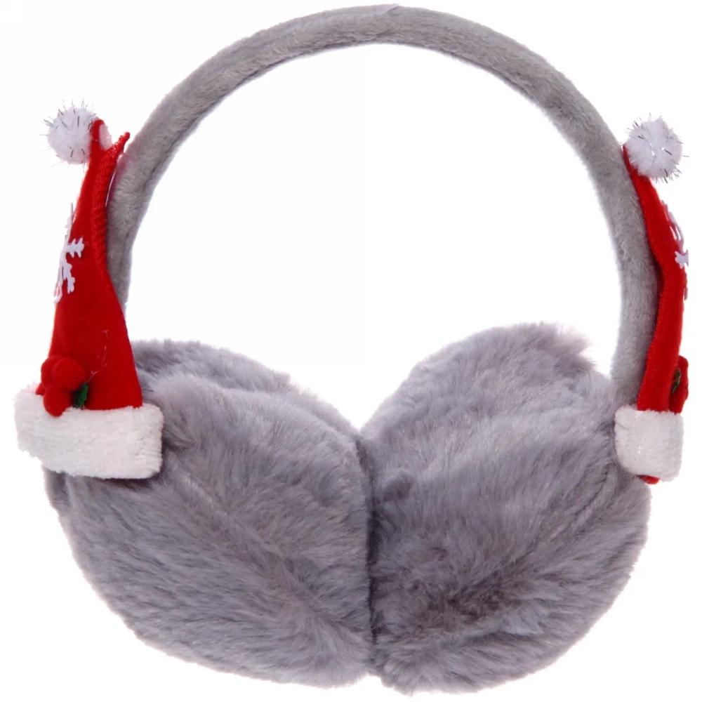Наушники меховые «Новогодний колпак», микс 3 цвета (серый, белый, розовый, 52*1,5см