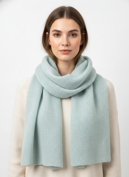 Шарф из кид мохера на шелке, ментоловый