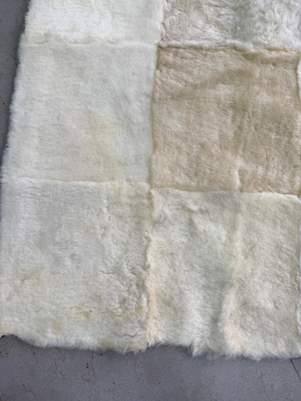 Ковер прямоугольный натуральный мех овчина, 200 х 160 см.