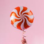 F Шар Круг Леденец Оранжевый 18" / 46 см (БГ-15)