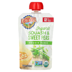 Earth's Best, органическое овощное пюре, для детей от 6 месяцев, тыква и сладкий горошек, 99 г (3,5 унции)