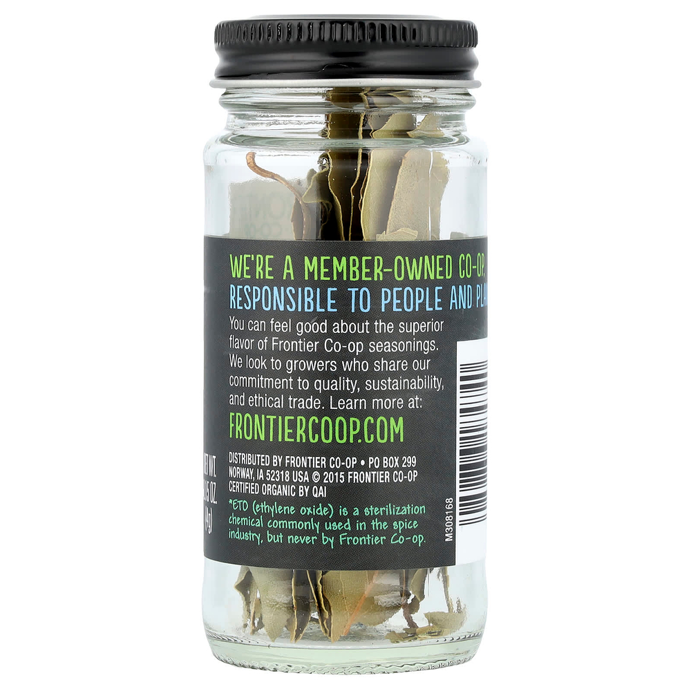 Frontier Co-op, Органические лавровый лист, целый 0.15 унции (4 г)