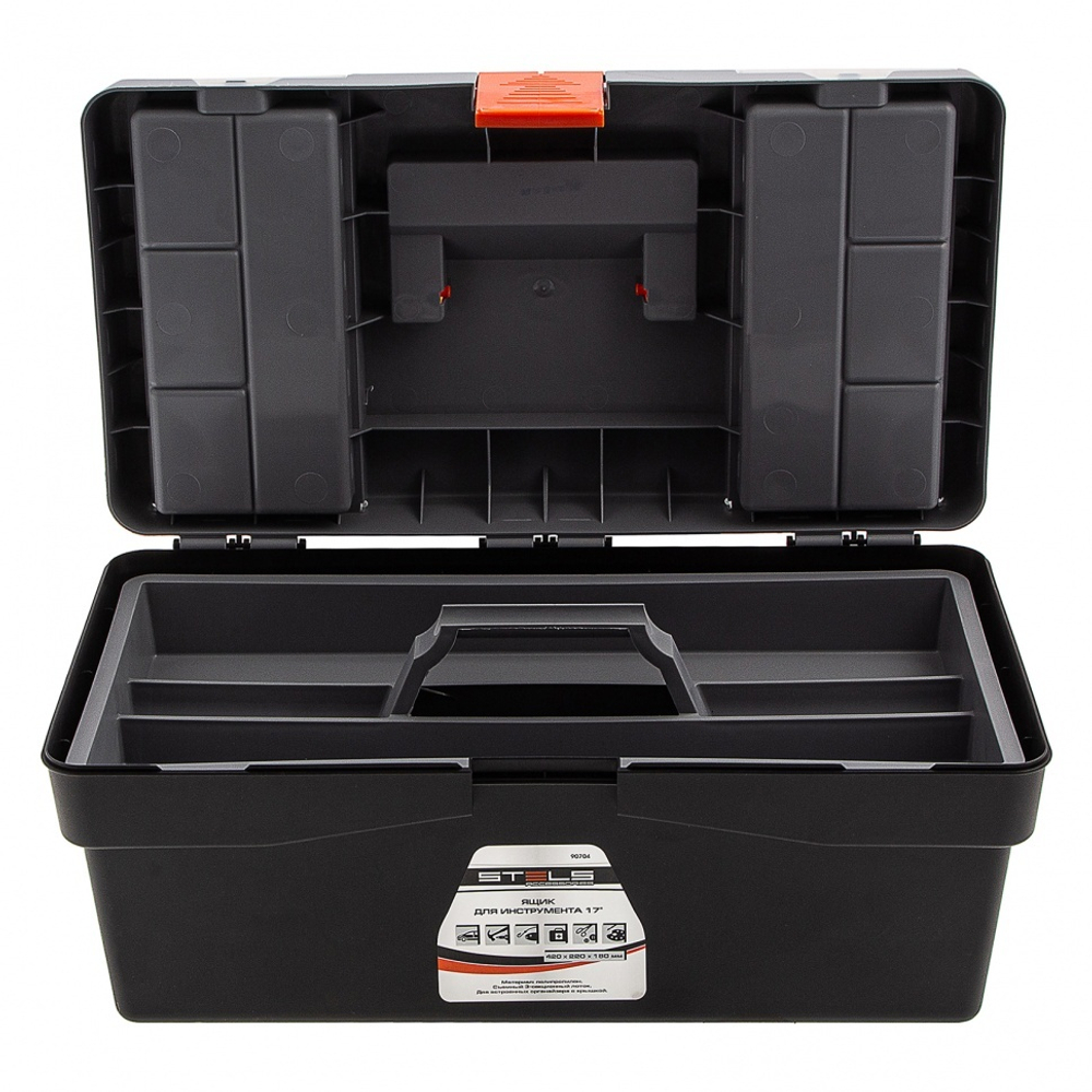 Ящик для инструмента 17", 420 х 220 х 180 мм, пластик Россия Stels