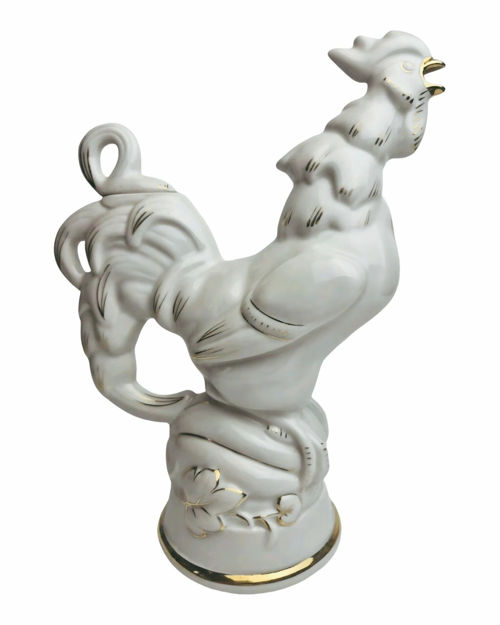 Штоф (Графин) "Петух" (ГФЗ) с дефектом крышки