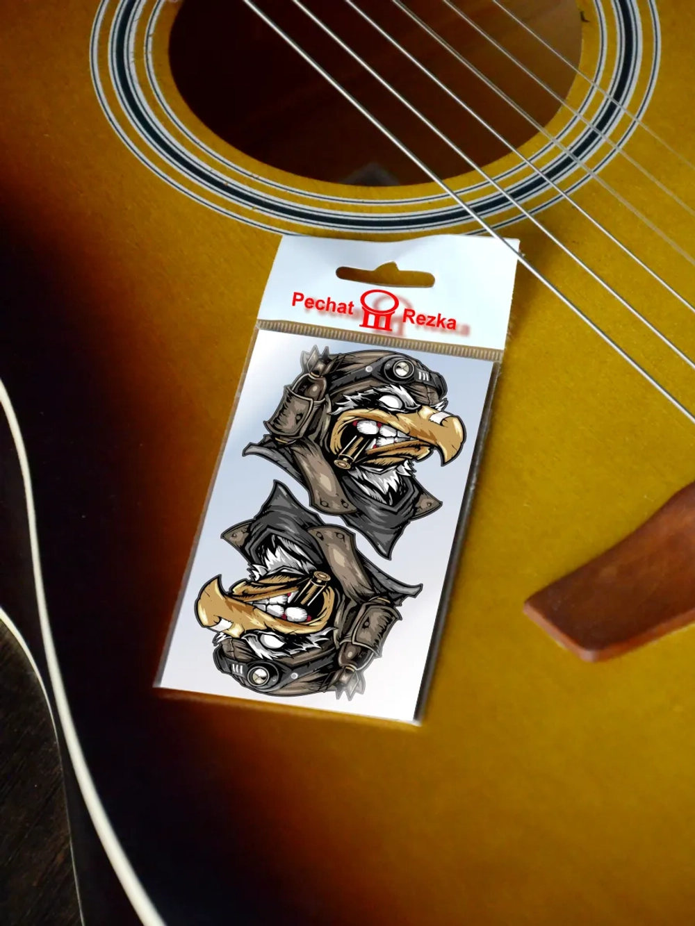 Стикеры - Орёл с патроном