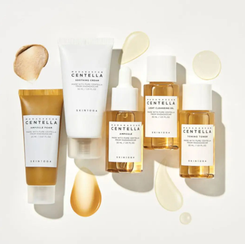 SKIN1004 Набор миниатюр дорожный с центеллой - Madagascar centella travel kit, 5 предметов