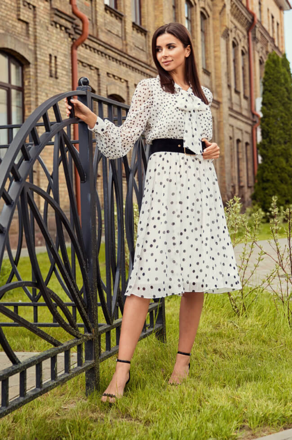 51120 Платье женское (принт "горох")