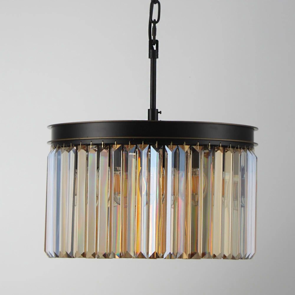 Citilux Мартин CL332082 Люстра хрустальная подвесная Шампань