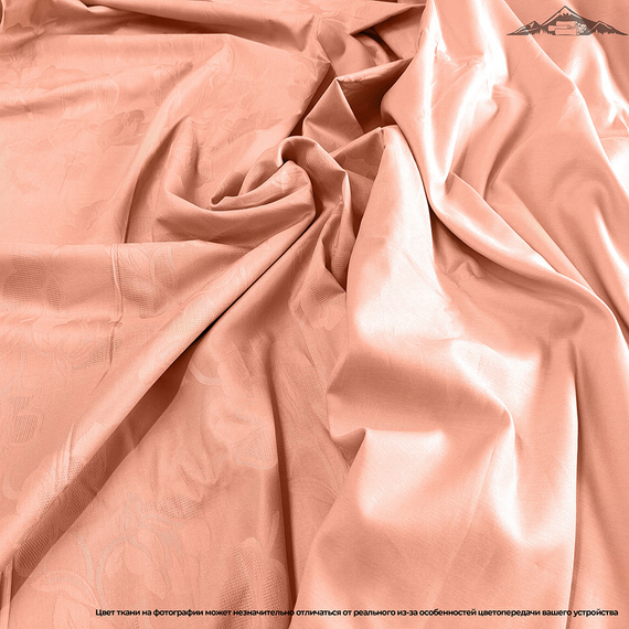Сатин-жаккард &quot;Персик&quot; | ш.250 см | 146 г/м² | хлопок-100%