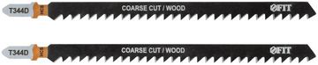 Полотна по дереву, HCS, разведенные, шлифованные зубья 151/126/4 мм (T344D), 2 шт.