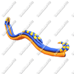 Надувная водная горка для вышки (опоры) с волнообразным спуском «Морской Конёк Pro» 10*3*7 м