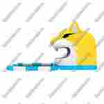 Надувная прямая водная горка с бассейном «Бельчонок», 8*4*4,5 м