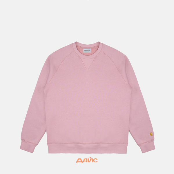 Толстовка мужская Carhartt WIP Chase Sweatshirt артикул:I033660_glassy_pink - купить в магазине Дайс
