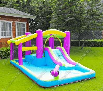 Детский батут для дачи "Водная пушка" 4*2,85*1,8 м