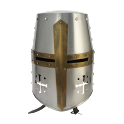 Nautical Шлем крестоносца ''Ведро'' с медной отделкой