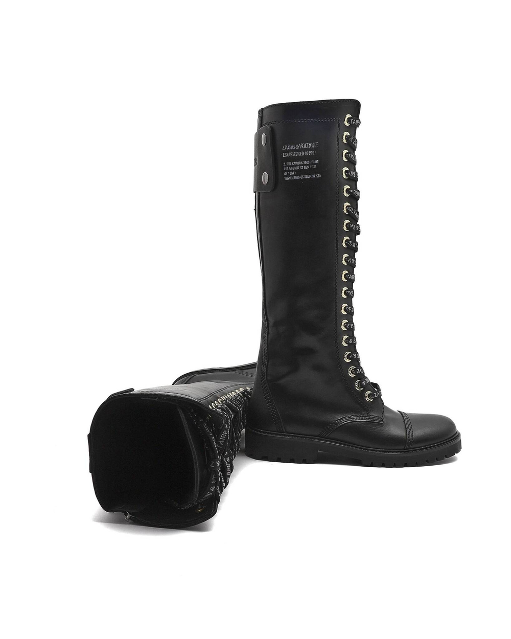 Кожаные офицерские сапоги Zadig&Voltaire - черный(SWCT00101)