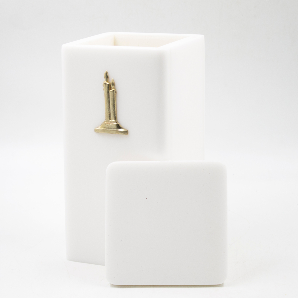 Урна для праха "Брик" с декором мрамор в ассортименте