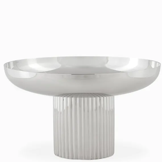 Миска Stem L, Ø39х39 см, серебристая