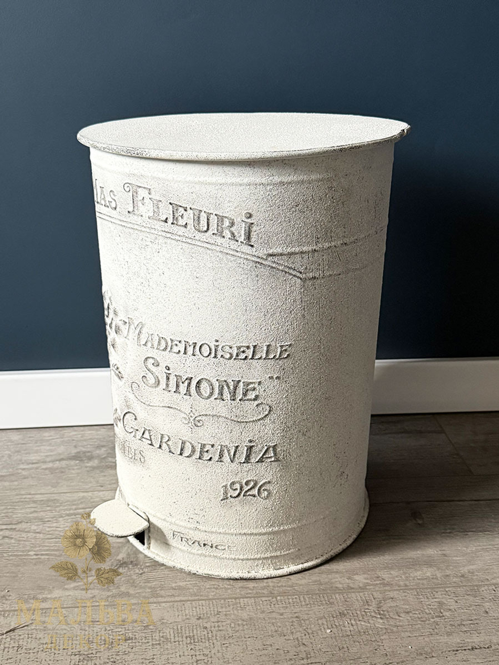 Бак "Флёр" белый 29х35х45 см / 12000 мл