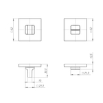 Ручка поворотная BK6.K.JS51 (BK6 JS) SSG-39 сатинированное золото