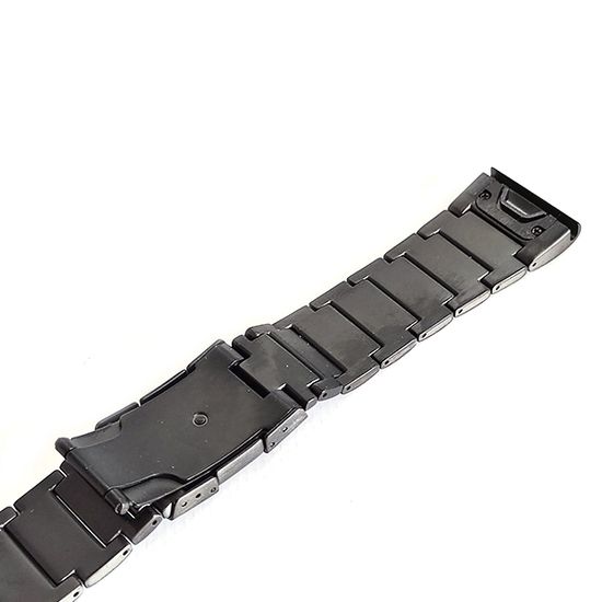 Браслет титановый QuickFit 26 мм для Garmin Fenix 7x 6x 5x, Tactix 7 Delta, Enduro 2, Instinct 2X быстросъемный (Черный)