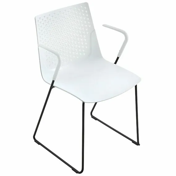 Стул с подлокотниками FX белый