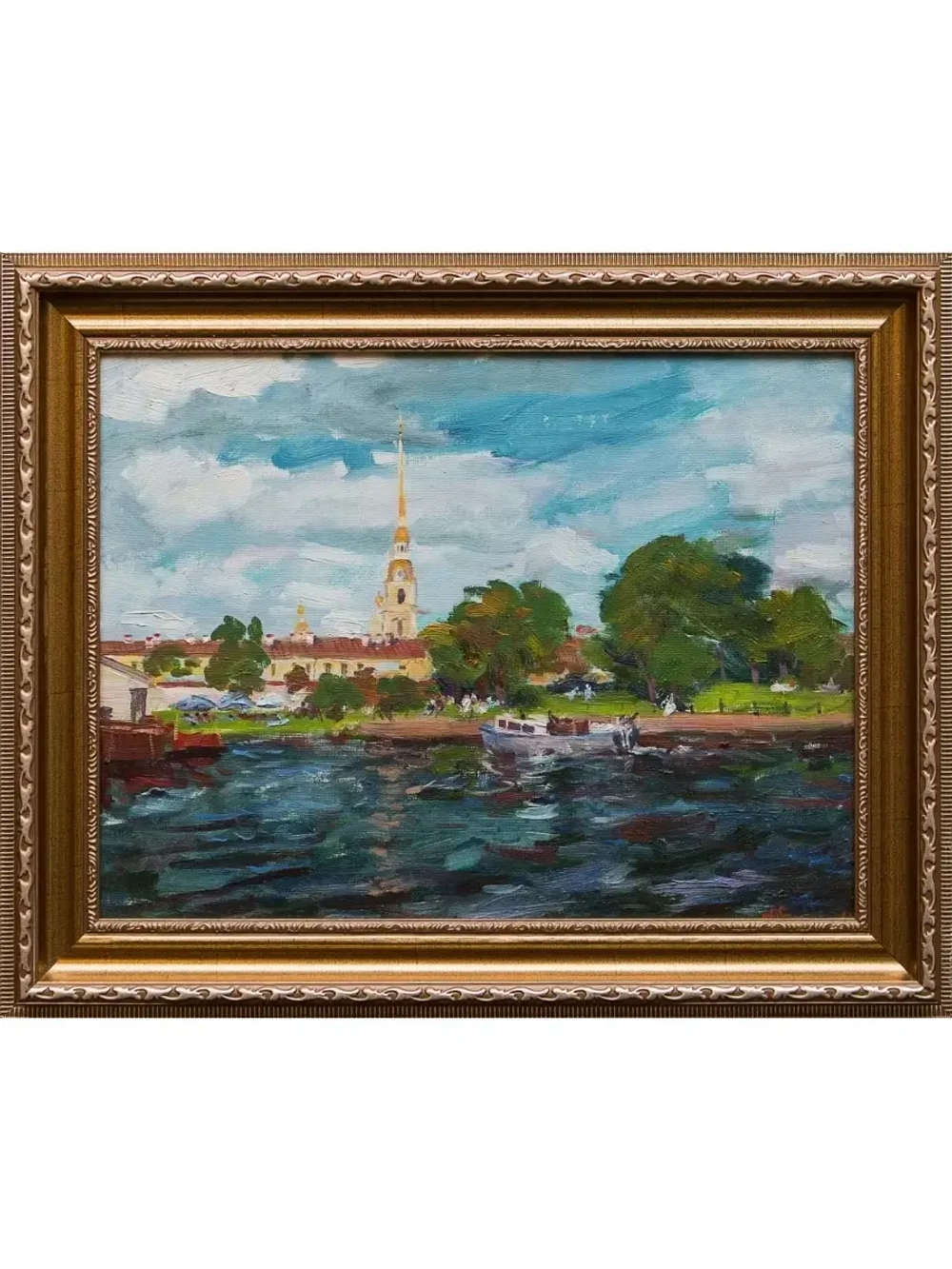 Картина маслом Петропавловская крепость Белоног