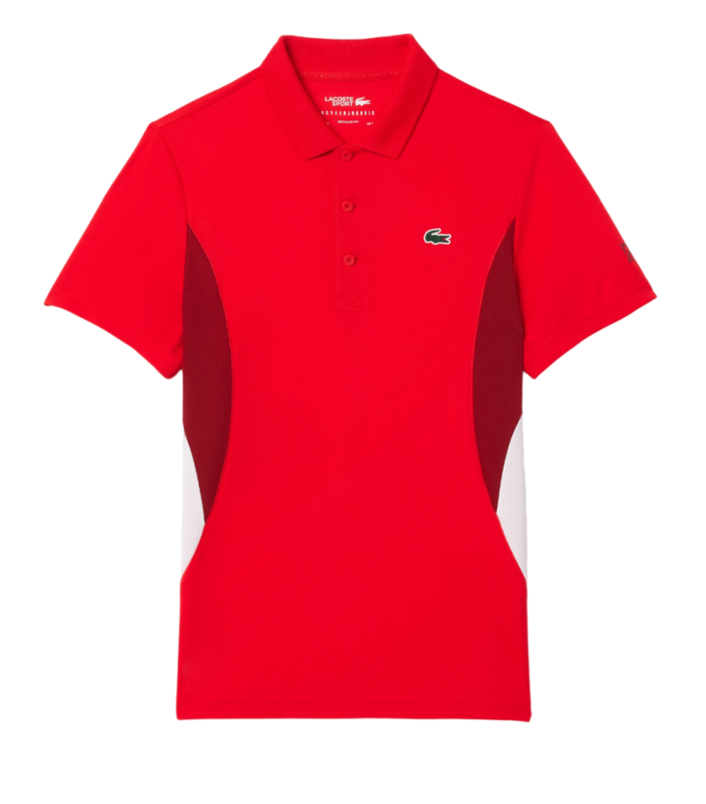 Мужское теннисное поло Lacoste Tennis x Novak Djokovic Ultra-Dry Polo - red