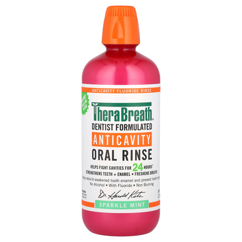 TheraBreath, Ополаскиватель для полости рта Anticavity, со вкусом мяты, 1 л (33,8 жидк. унц.)