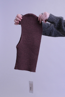 Балаклава цвета бордовый меланж