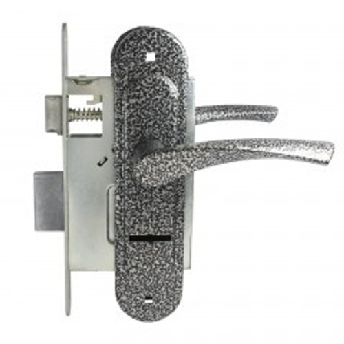 Замок врезной Птимаш ЗВ9-4.07 (ЗВ9-0623) с пружиной серебро , с/руч  /11618