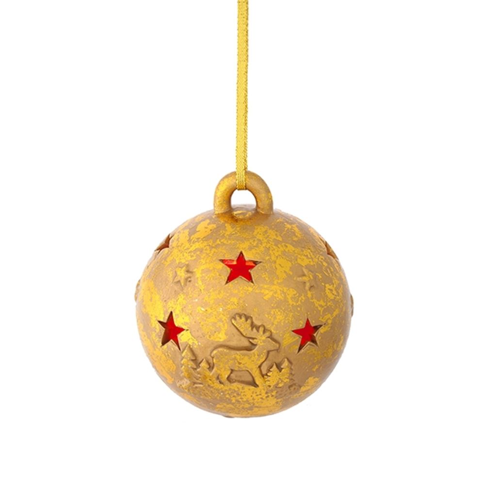 GAEM Украшение новогоднее Шар "Сияние звезд" с подсветкой, D 9 см, L9 W9 H10 см, 3в.