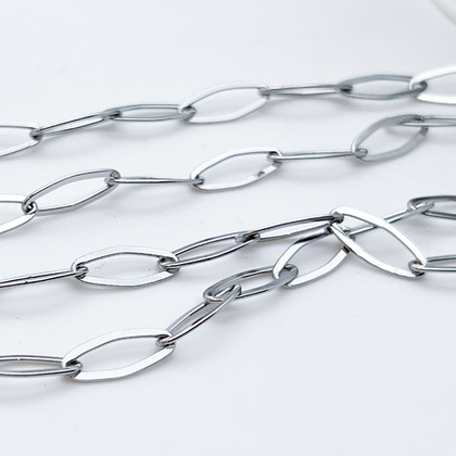 Цепочка, сталь, размер звена 15*6,2 мм, цена за 50 см