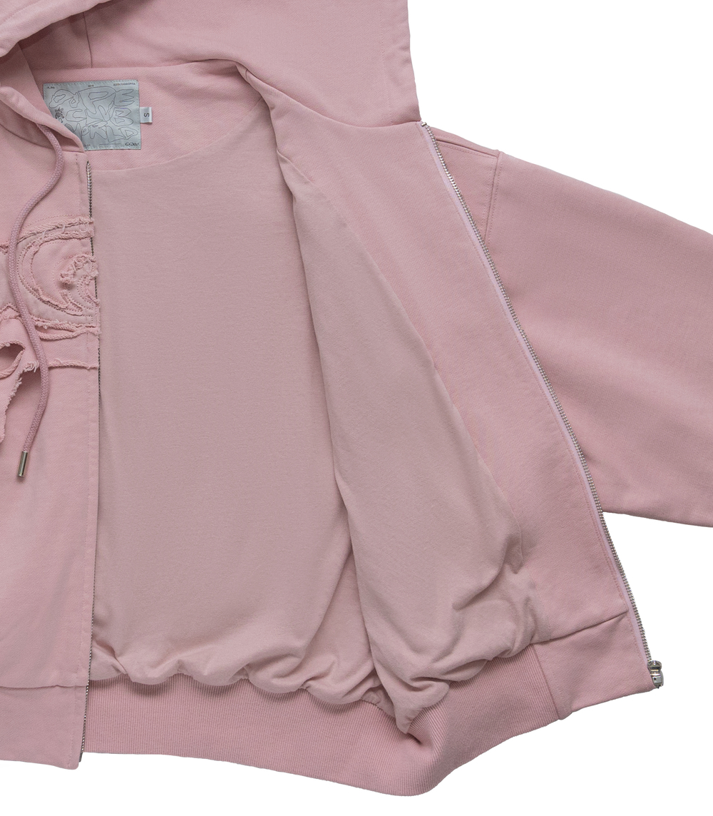 DOPECLVB FOREVER ZIP HOODIE (PINK)