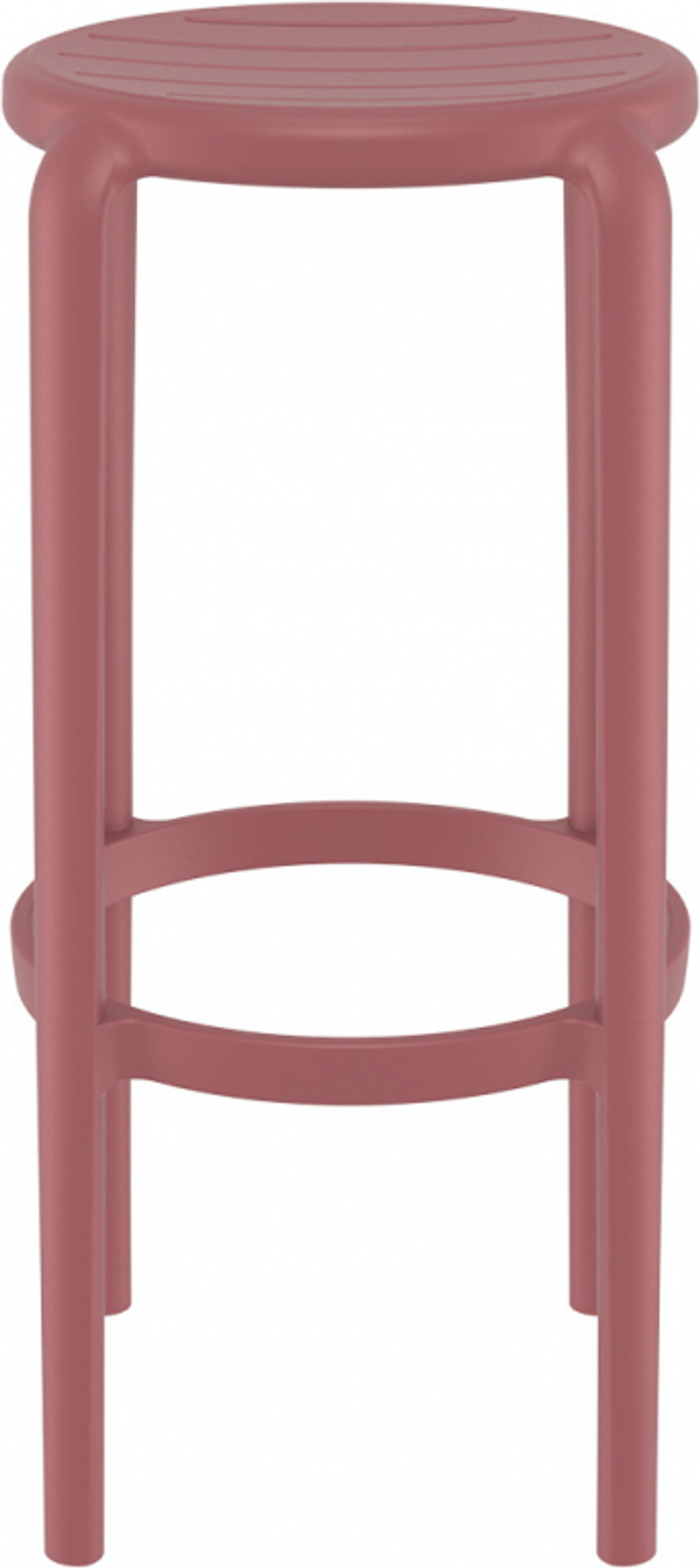 Табурет пластиковый барный Siesta Contract Tom Bar 75, марсала