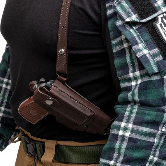 Кобура оперативная к ПМ с з/о на кобуре коричневая (HS-ОК-24к) Helios